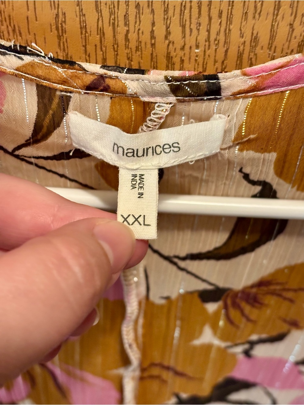 Maurices Floral Open-Front Kimono Cardigan - Pink, Mustard & Black - Picture 4 of 4